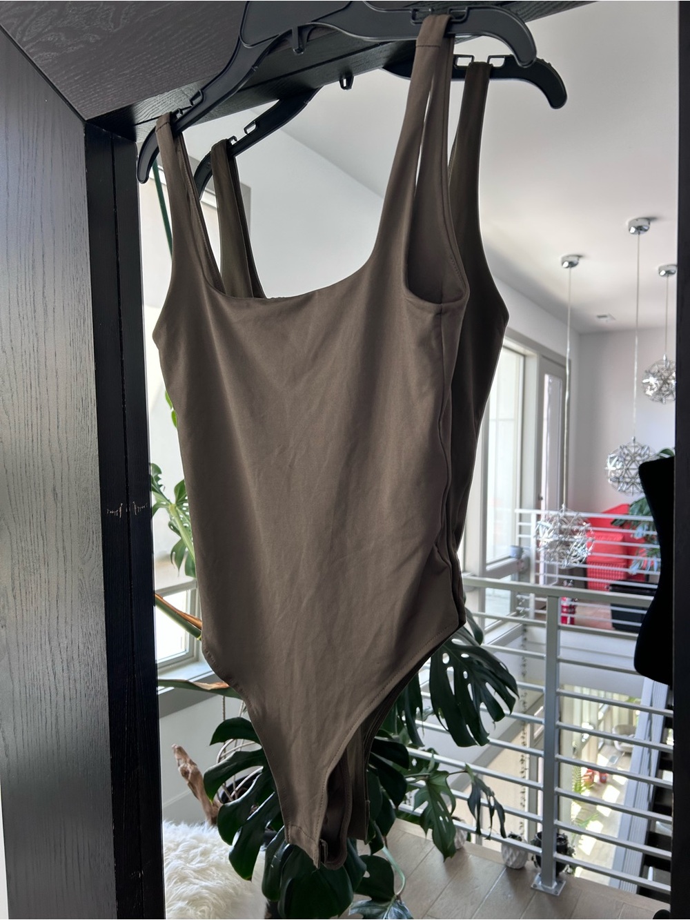 Bodysuit top size small Olive green H&M